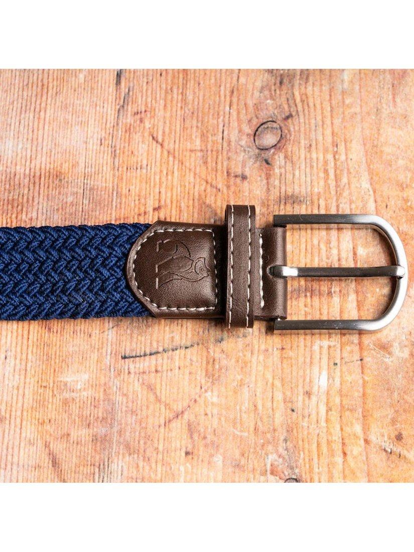 Product image 3 of 5, which shows Swole Panda Woven Belt, Navy, L