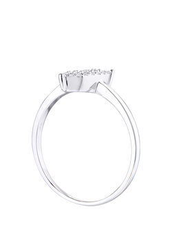 Mogul 18ct White Gold Diamond Halo Ring - view 2, White Gold