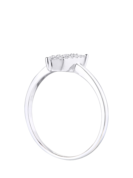 Mogul 18ct White Gold Diamond Halo Ring - view 2, White Gold