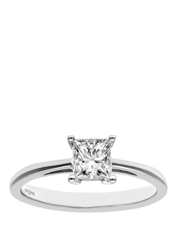 Mogul 18ct White Gold Princess Diamond Engagement Ring, White