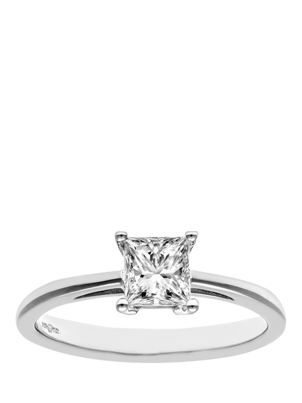 Mogul 18ct White Gold Princess Diamond Engagement Ring, White