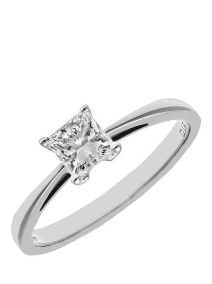 Mogul 18ct White Gold Princess Diamond Engagement Ring - view 2, White