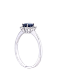 Mogul 18ct White Gold Oval Sapphire and Diamond Ring