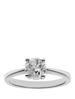 Mogul 18ct White Gold Diamond Engagement Ring, White