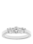 Mogul 18ct White Gold Diamond Trilogy Ring