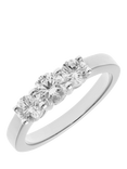Mogul 18ct White Gold Diamond Trilogy Ring