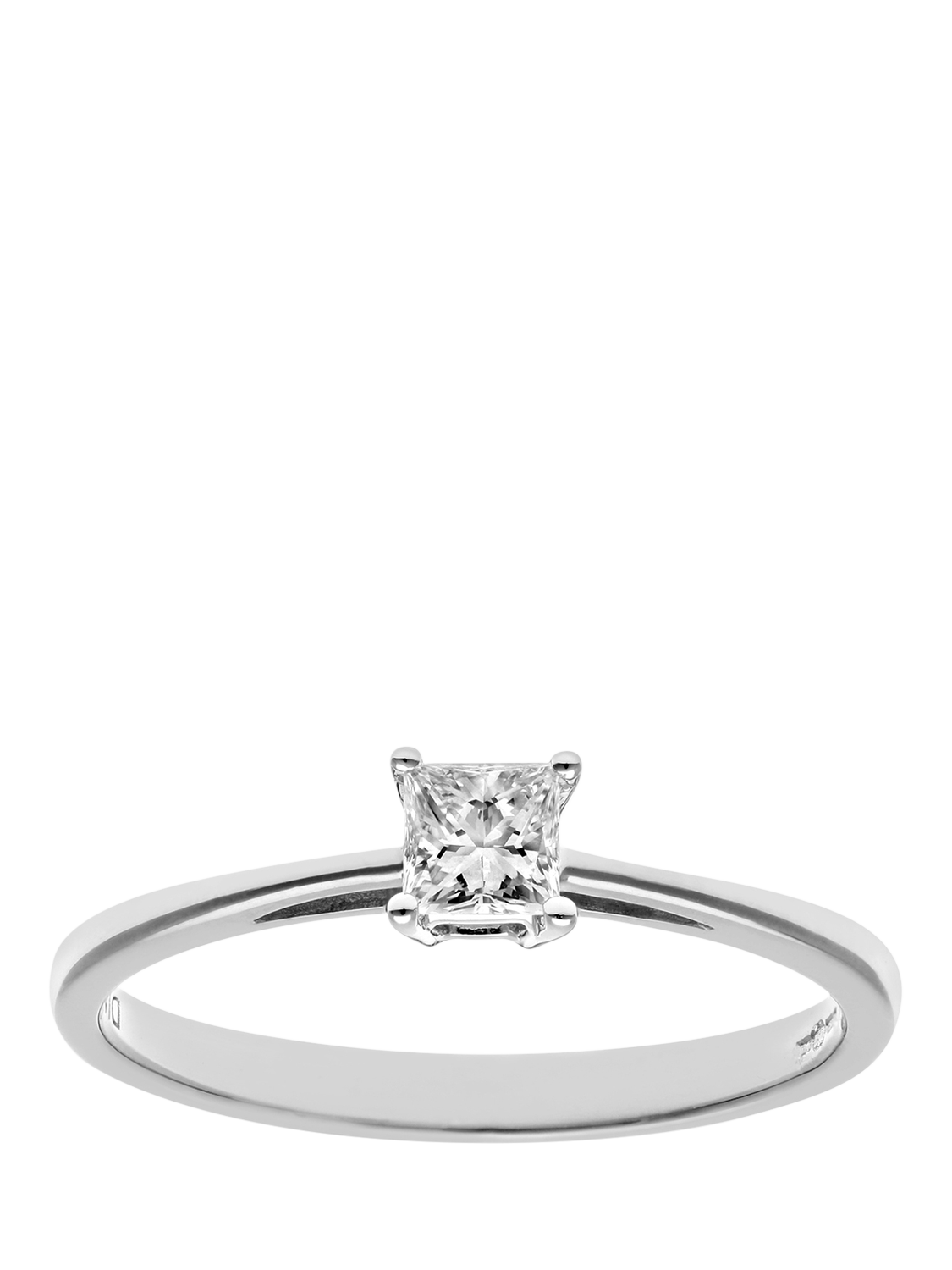 Product image 1 of 6, which shows Mogul 18ct White Gold Princess Diamond Engagement Ring, J