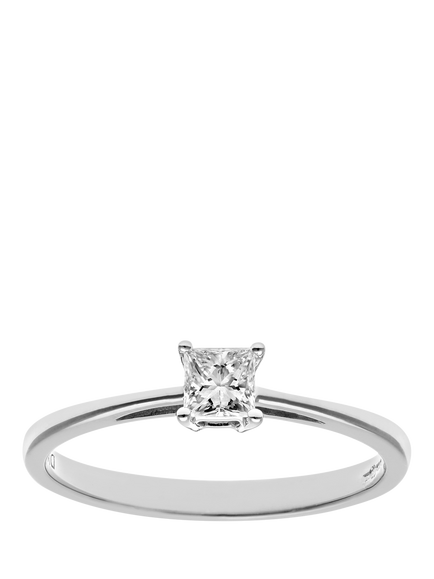 Mogul 18ct White Gold Princess Diamond Engagement Ring, White
