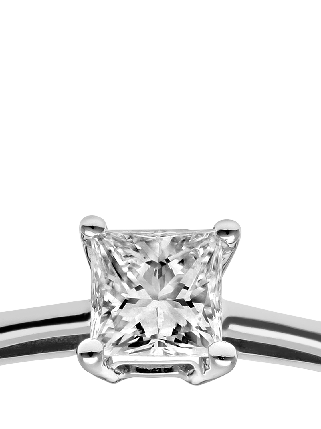 Product image 3 of 6, which shows Mogul 18ct White Gold Princess Diamond Engagement Ring, J