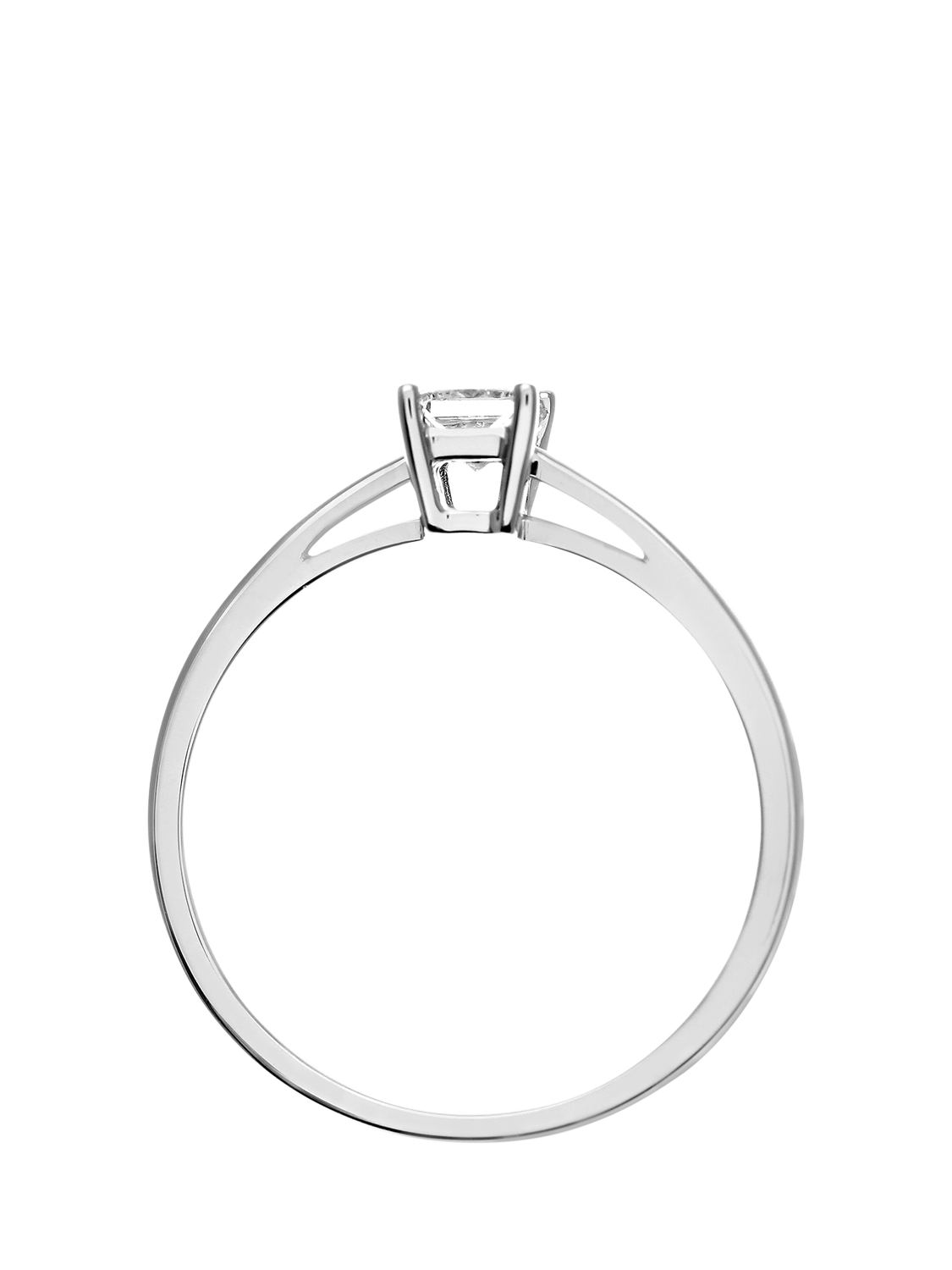 Product image 4 of 6, which shows Mogul 18ct White Gold Princess Diamond Engagement Ring, J