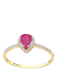Mogul 18ct Yellow Gold Ruby and Diamond Ring
