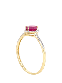 Mogul 18ct Yellow Gold Ruby and Diamond Ring - view 2, Yellow