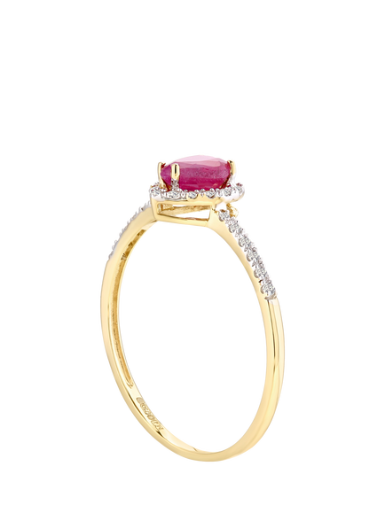 Mogul 18ct Yellow Gold Ruby and Diamond Ring - view 2, Yellow