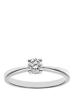 Mogul 18ct White Gold Diamond Engagement Ring, White