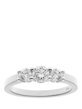 Mogul 18ct White Gold Diamond Trilogy Ring