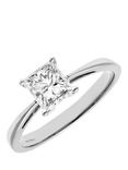 Mogul 18ct White Gold Princess Solitaire Diamond Engagement Ring