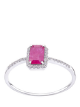Mogul 18ct White Gold Ruby and Diamond Ring