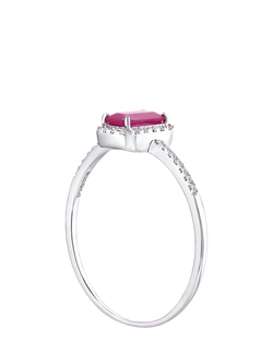 Mogul 18ct White Gold Ruby and Diamond Ring - view 2, White