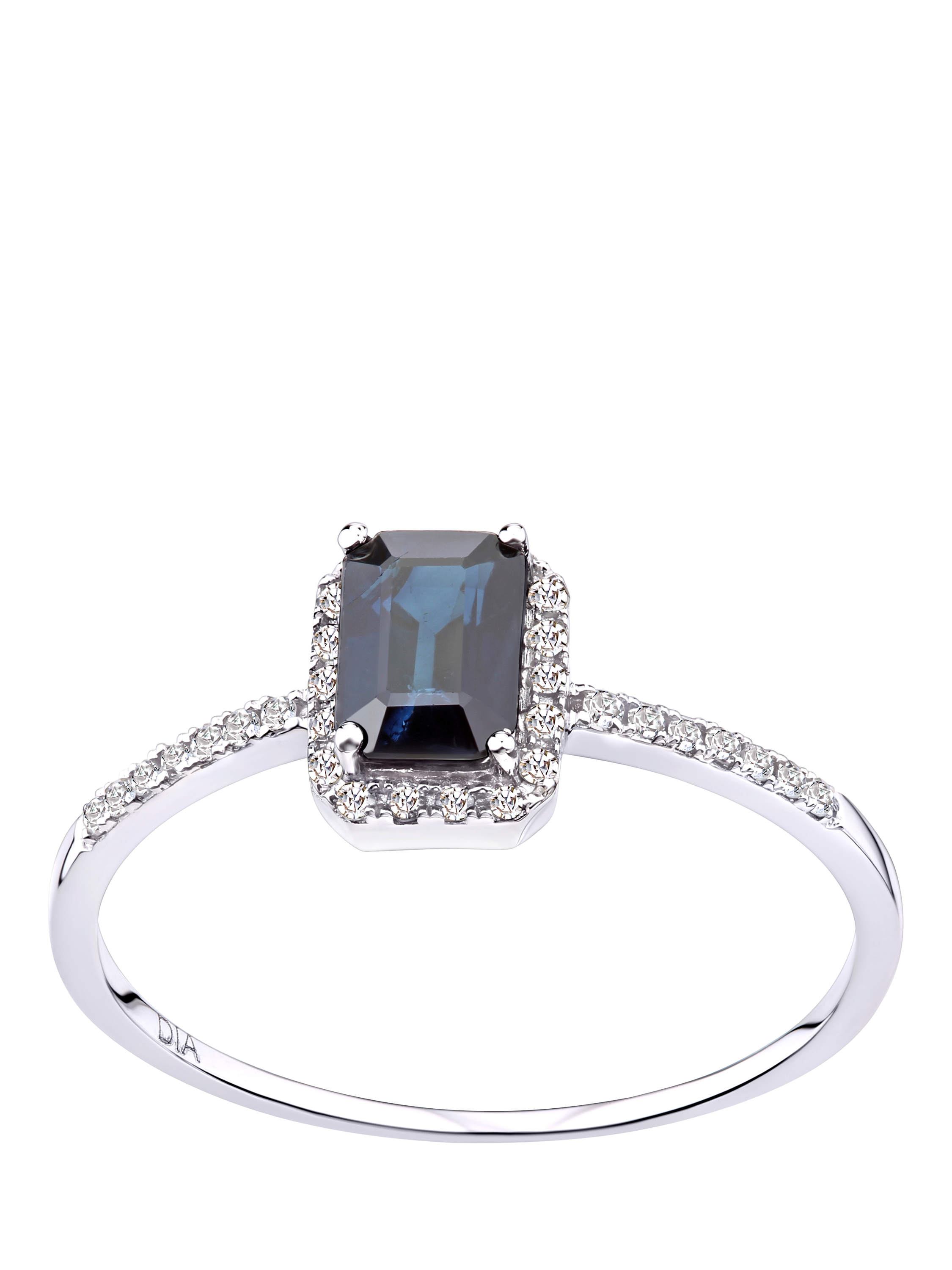Product image 1 of 4, which shows Mogul 18ct White Gold Sapphire and Diamond Ring, J