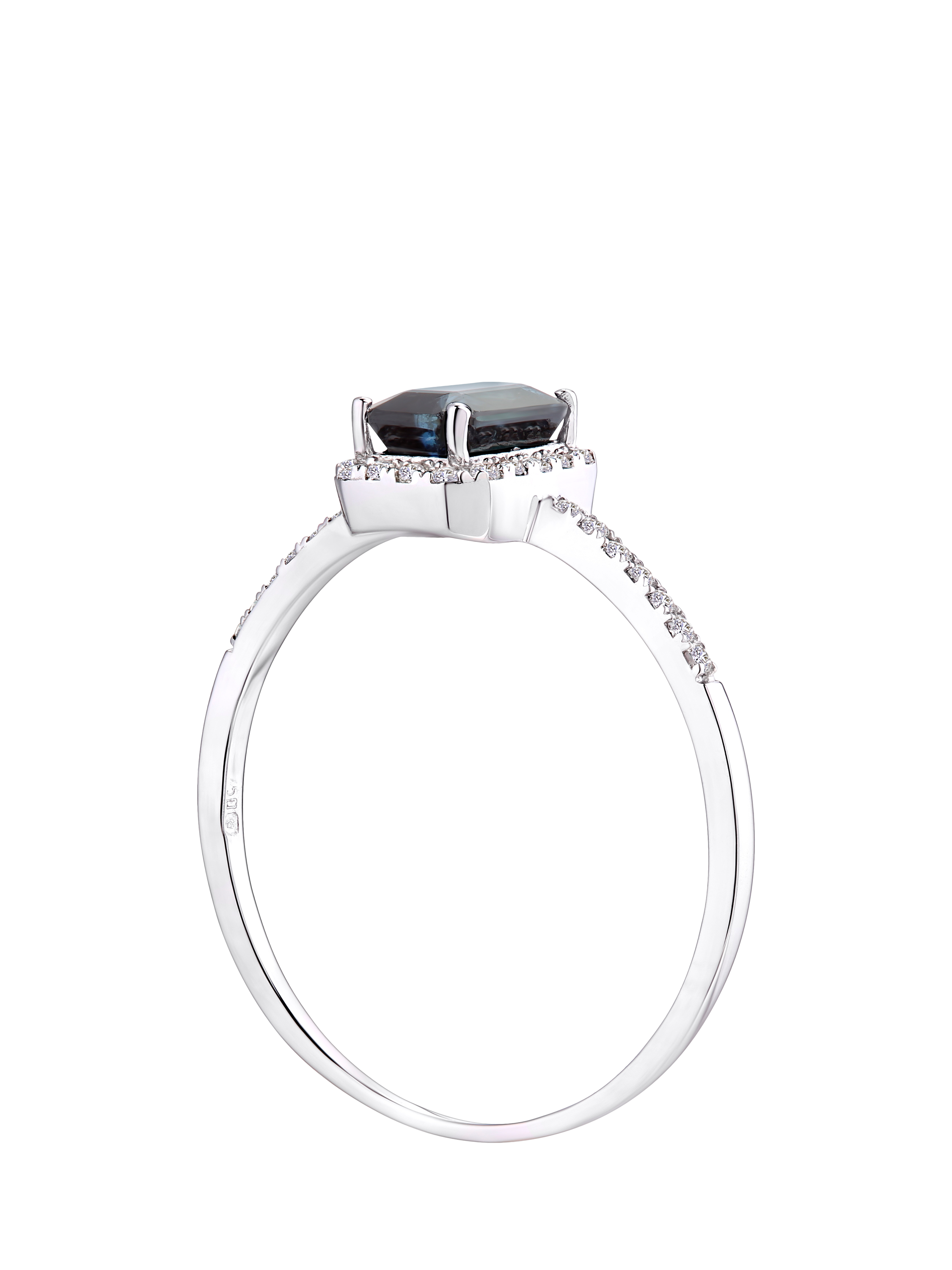 Product image 2 of 4, which shows Mogul 18ct White Gold Sapphire and Diamond Ring, J