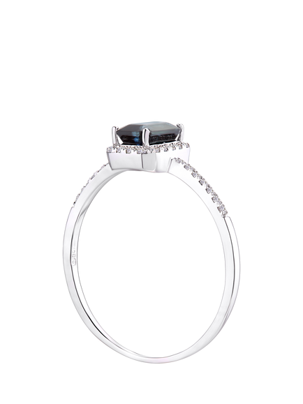 Mogul 18ct White Gold Sapphire and Diamond Ring - view 2, White