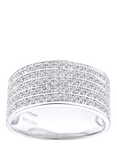 Mogul 9ct White Gold Multirow Diamond Eternity Ring