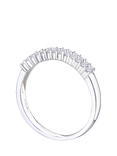 Mogul 9ct White Gold Two Row Diamond Eternity Ring