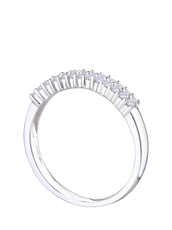 Mogul 9ct White Gold Two Row Diamond Eternity Ring - view 2, White