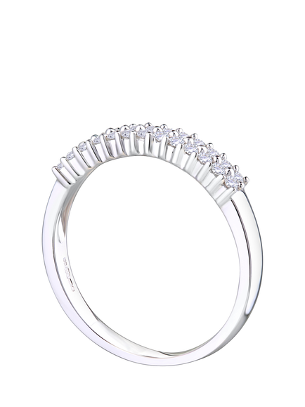 Mogul 9ct White Gold Two Row Diamond Eternity Ring - view 2, White