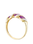 Mogul 9ct Yellow Gold Amethyst and Diamond Eternity Ring