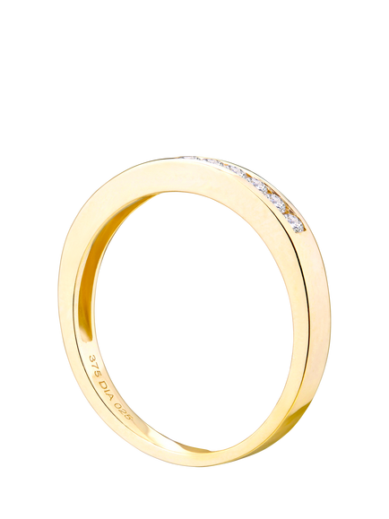 Mogul 9ct Yellow Gold Diamond Eternity Ring - view 2, Yellow
