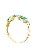 Mogul 9ct Yellow Gold Emerald and Diamond Eternity Ring