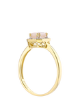 Mogul 9ct Yellow Gold Pink Opal and Diamond Ring