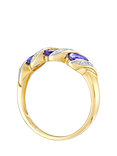 Mogul 9ct Yellow Gold Tanzanite and Diamond Eternity Ring