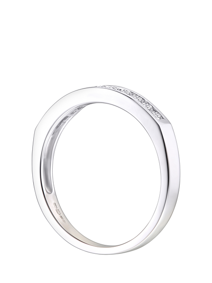 Mogul 9ct White Gold Diamond Eternity Ring - view 2, Silver