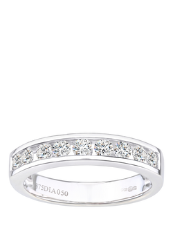 Mogul 9ct White Gold Diamond Eternity Ring, White Gold