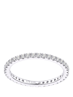 Mogul 9ct White Gold Diamond Full Eternity Ring, White Gold
