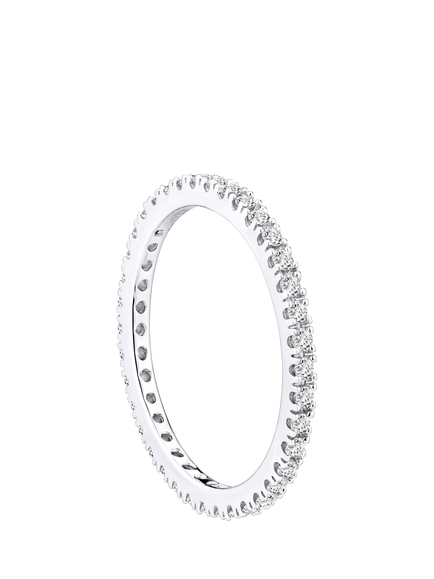 Mogul 9ct White Gold Diamond Full Eternity Ring - view 2, White Gold