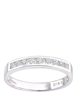 Mogul 9ct White Gold Diamond Eternity Ring, White Gold