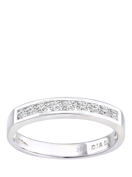 Mogul 9ct White Gold Diamond Eternity Ring, White Gold