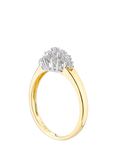 Mogul 9ct Yellow Gold Marquise Cluster Diamond Ring