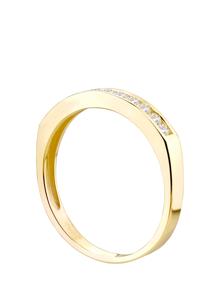 Mogul 9ct Yellow Gold and Diamond Eternity Ring, 0.33ct - view 2, Yellow Gold
