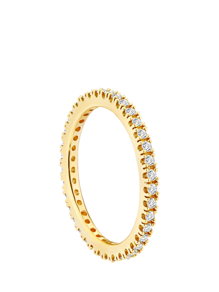 Mogul 9ct Yellow Gold and Diamond Full Eternity Ring - view 2, Yellow