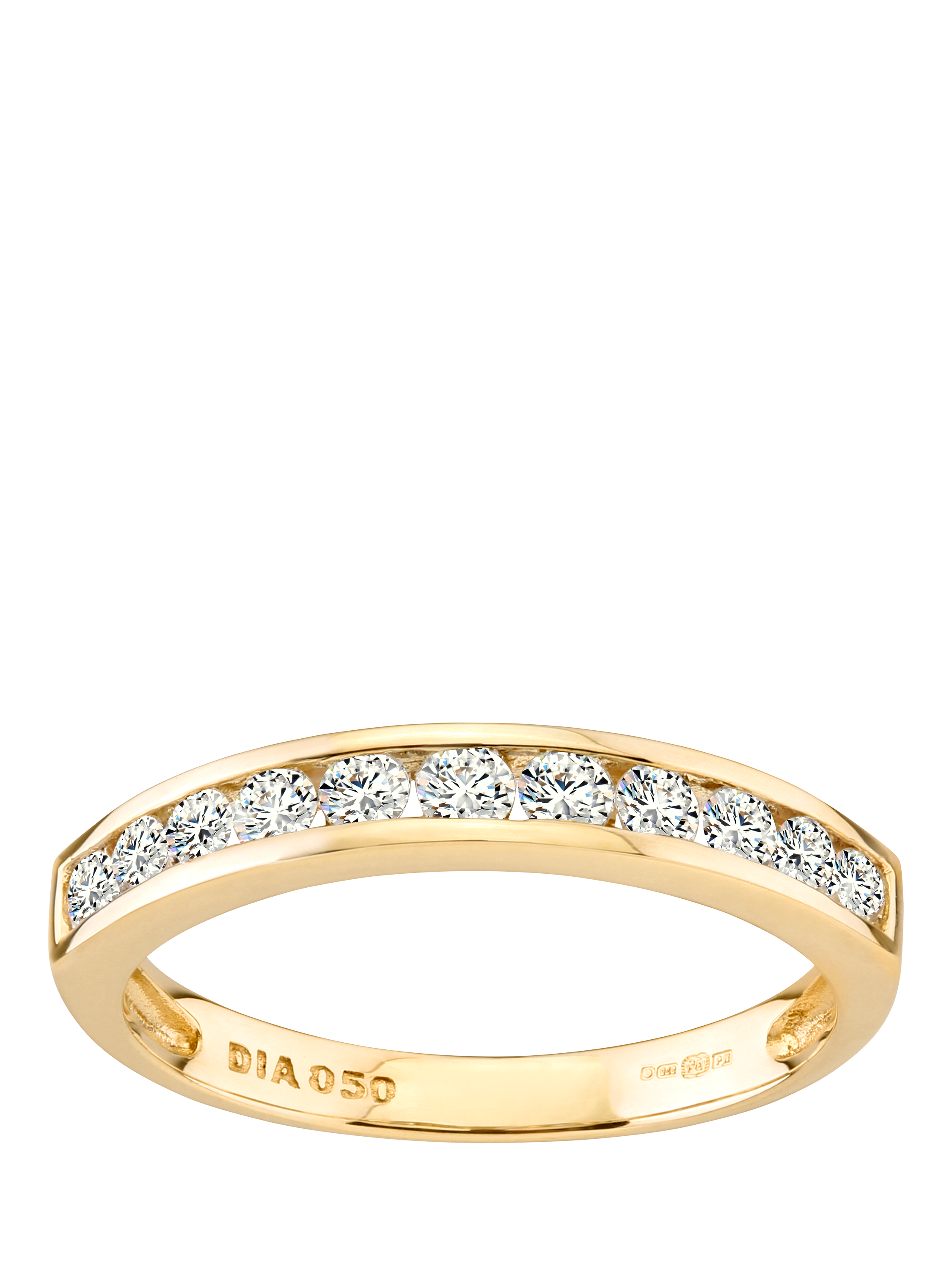 Product image 1 of 4, which shows Mogul 9ct Yellow Gold and Diamond Eternity Ring, 0.50ct, J