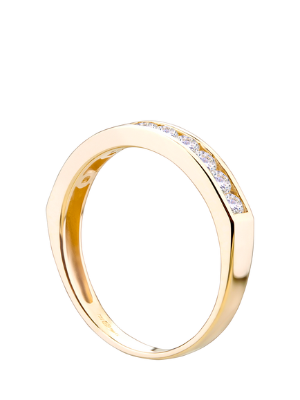 Mogul 9ct Yellow Gold and Diamond Eternity Ring, 0.50ct - view 2, Yellow Gold