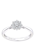 Mogul 9ct White Gold Cluster Diamond Ring