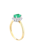Mogul 9ct Yellow Gold Emerald and Diamond Ring