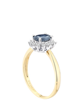 Mogul 9ct Yellow Gold Oval Sapphire and Diamond Ring