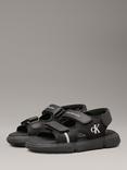 Calvin Klein Kids' Open Toe Velcro Sandals, Black