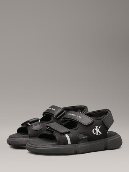 Calvin Klein Kids' Open Toe Velcro Sandals, Black - view 2, Black